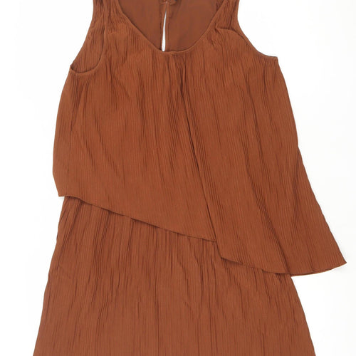 Next Women Brown Size 8 Asymmetric Sleeveless Dress