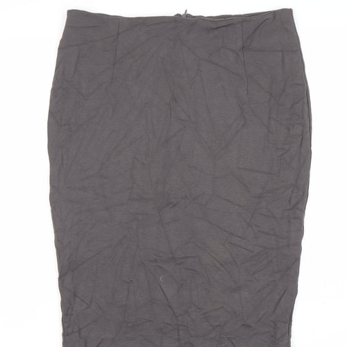 Kettlewell Women’s Grey L Pencil Skirt Stretch Knee Length