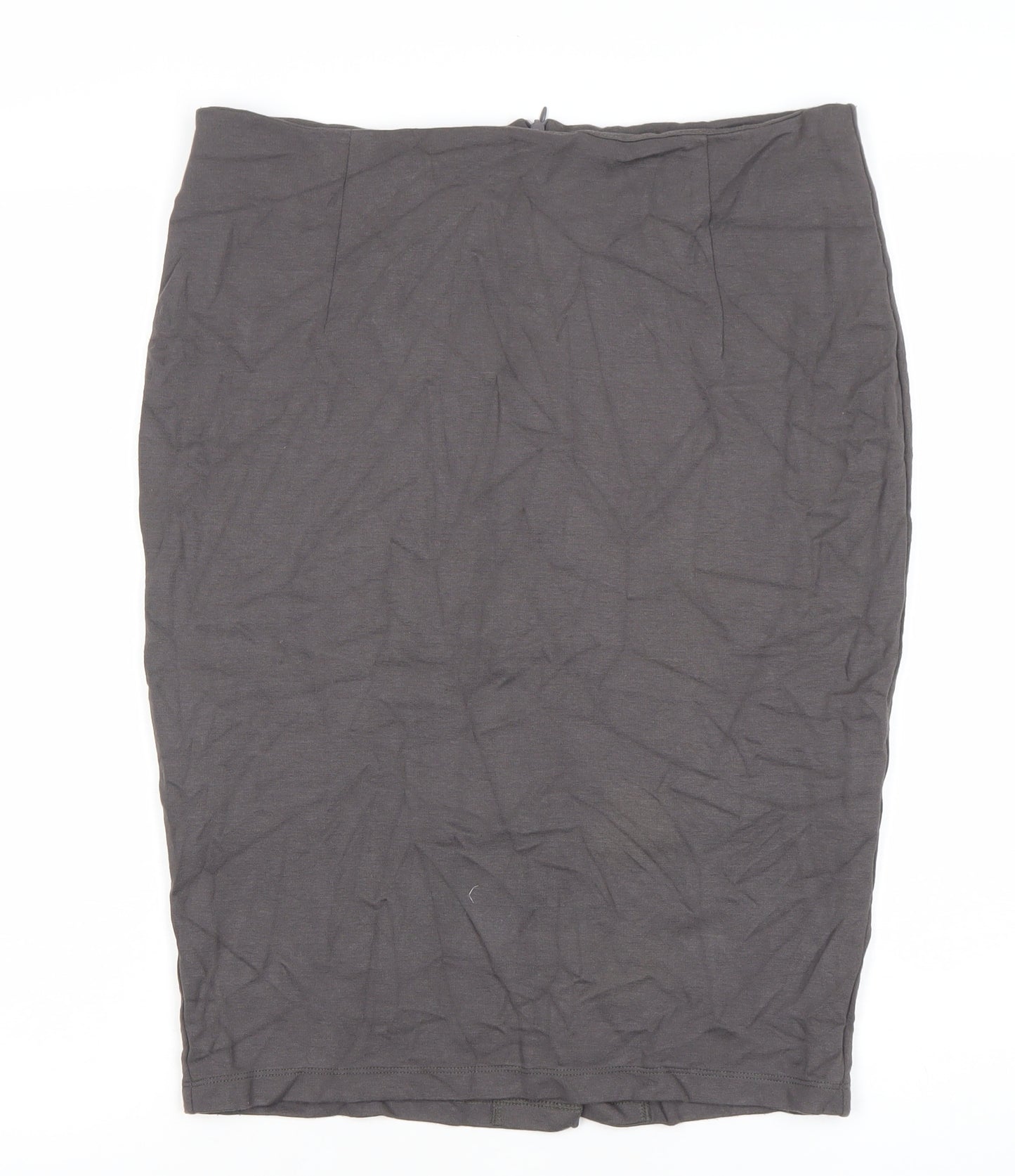 Kettlewell Women’s Grey L Pencil Skirt Stretch Knee Length