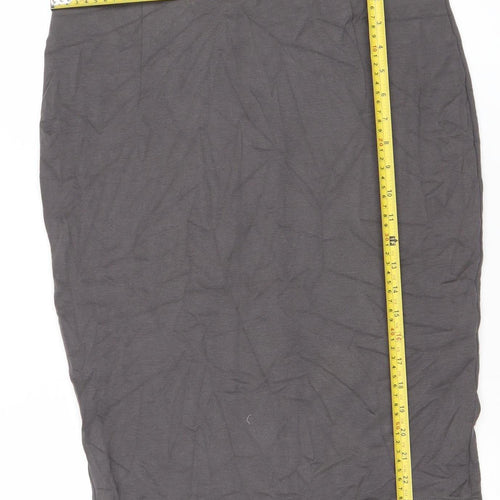 Kettlewell Women’s Grey L Pencil Skirt Stretch Knee Length