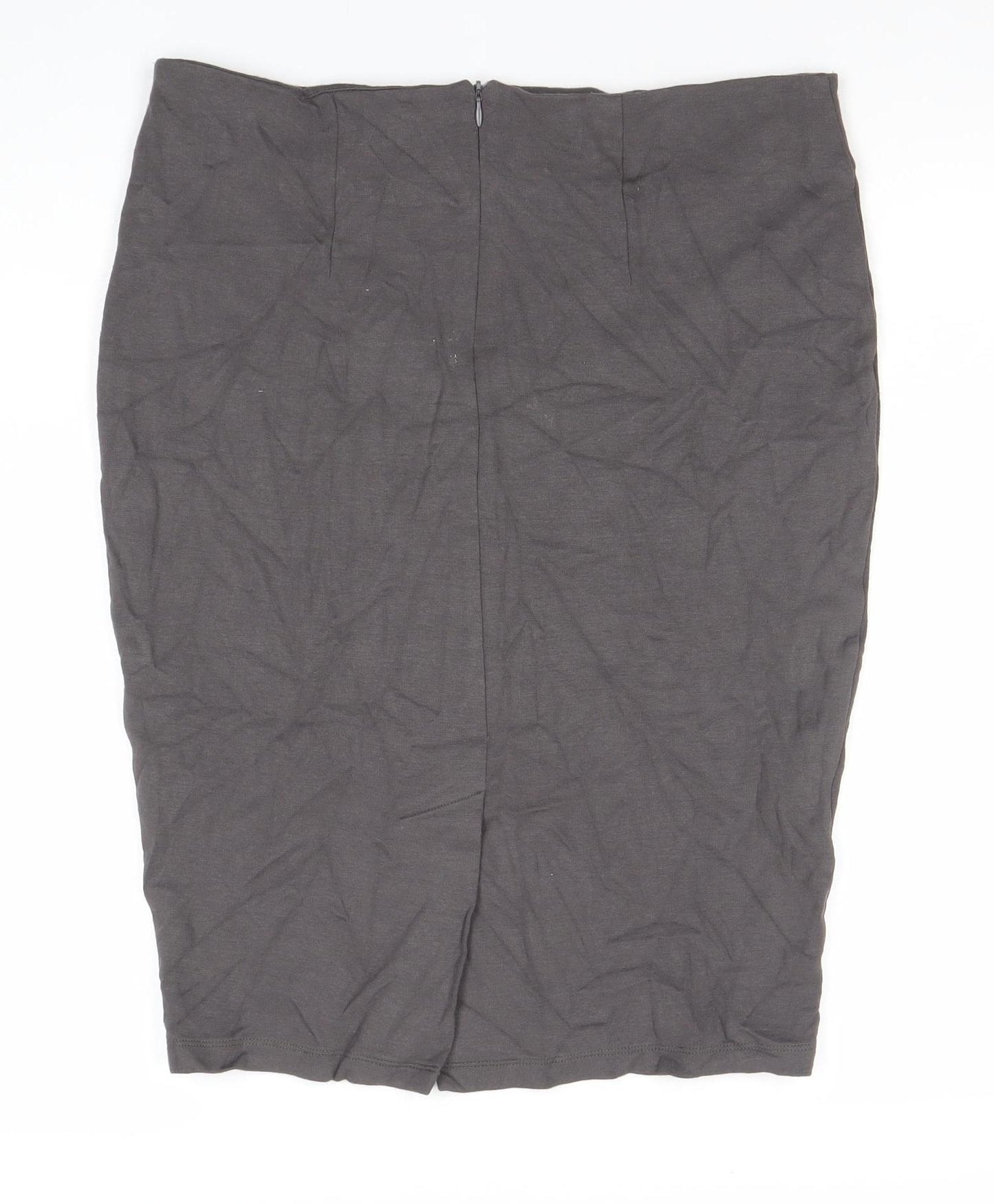 Kettlewell Women’s Grey L Pencil Skirt Stretch Knee Length