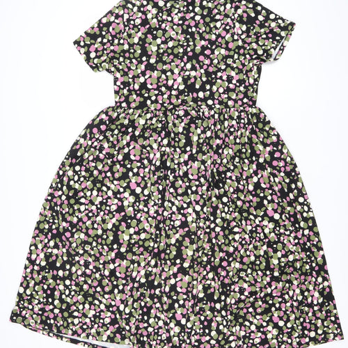 Simply Be Women’s Black Floral Fit & Flare Dress Size 12