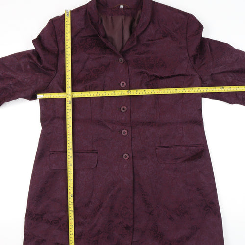 C&A Women Purple Jacquard Suit Jacket UK 18 Workwear Formal