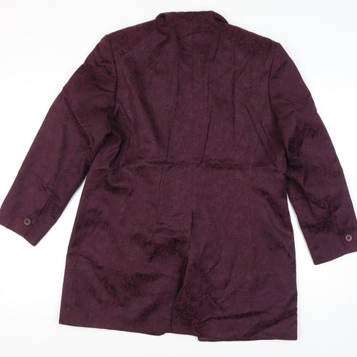 C&A Women Purple Jacquard Suit Jacket UK 18 Workwear Formal