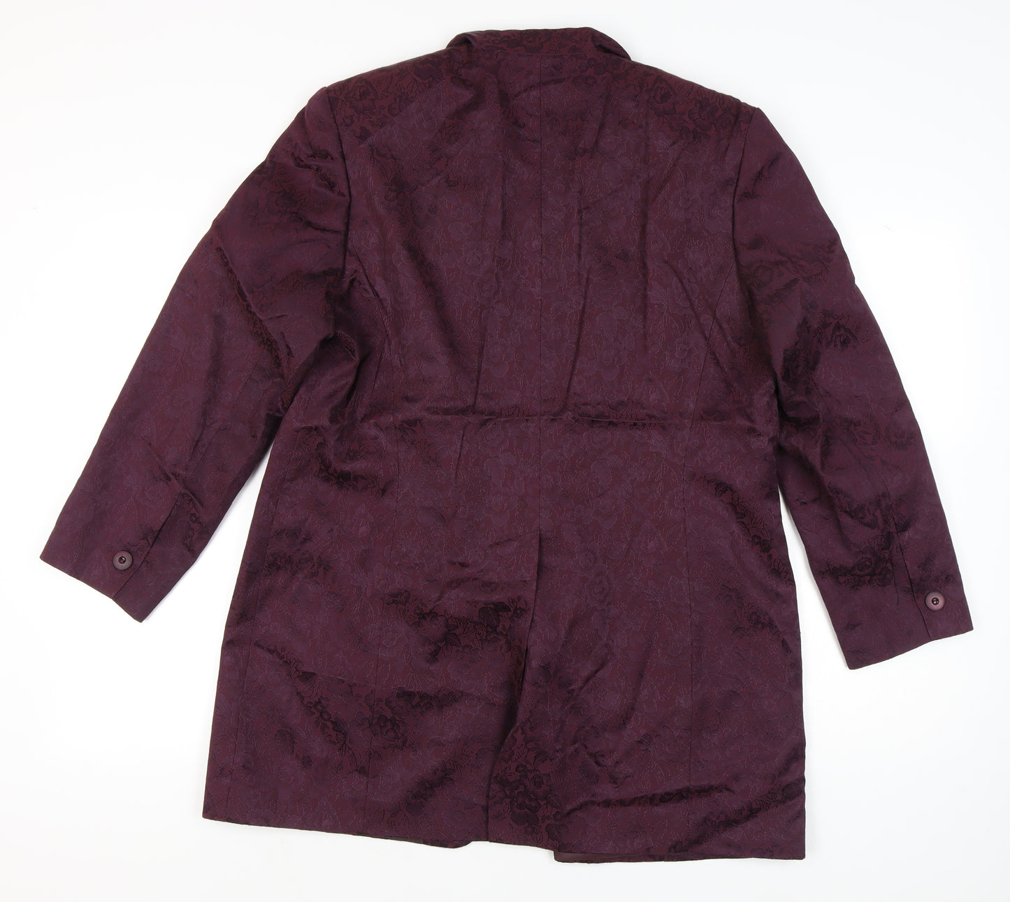 C&A Women Purple Jacquard Suit Jacket UK 18 Workwear Formal