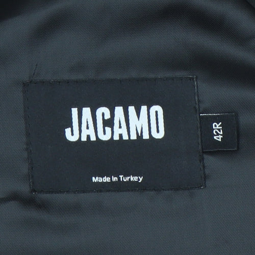 Jacamo Men Black 42R Regular Fit Blazer Jacket Wool Blend