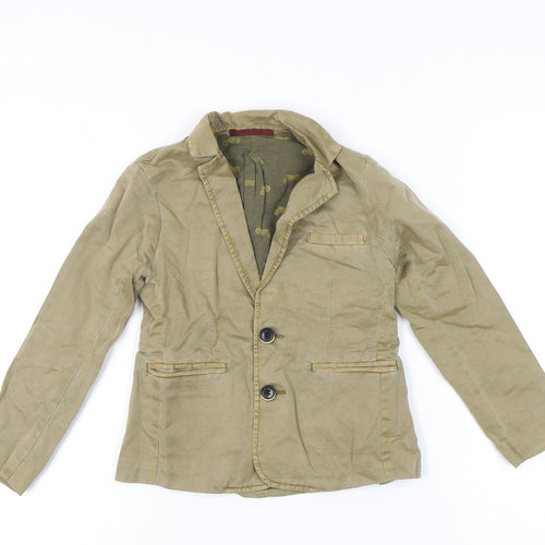 Next Boys Beige Linen Cotton Blazer Jacket 7 Years Smart Casual