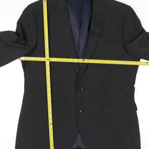 Next Men’s Black Blazer Jacket 44” Chest Regular Fit Two-Button Formal