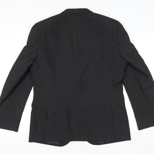 Next Men’s Black Blazer Jacket 44” Chest Regular Fit Two-Button Formal