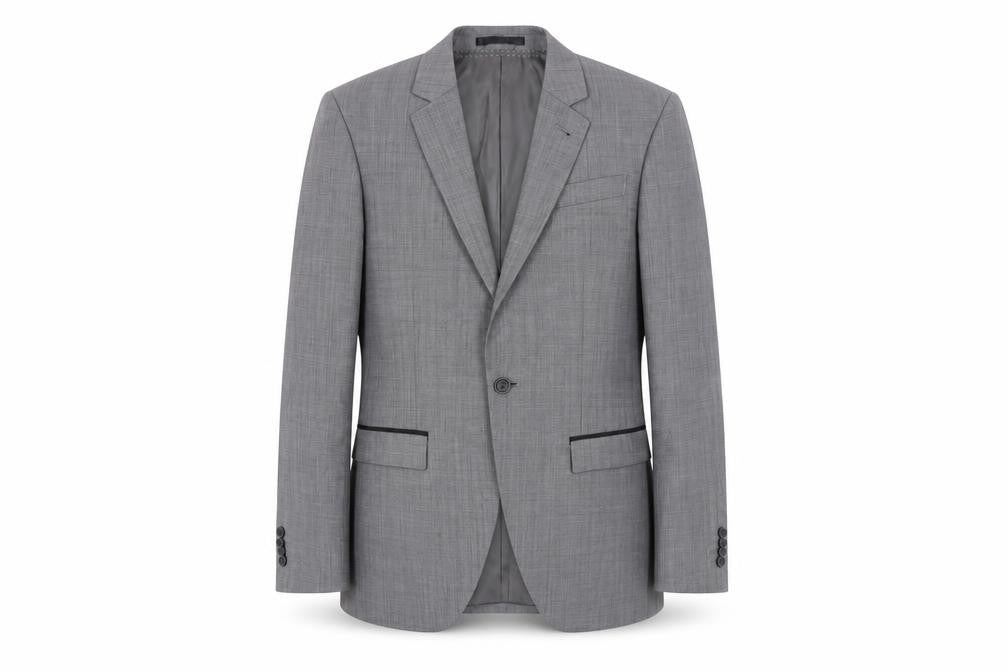 Topman Mens Grey Suit Jacket Blazer 36 Chest Classic Notch Lapel