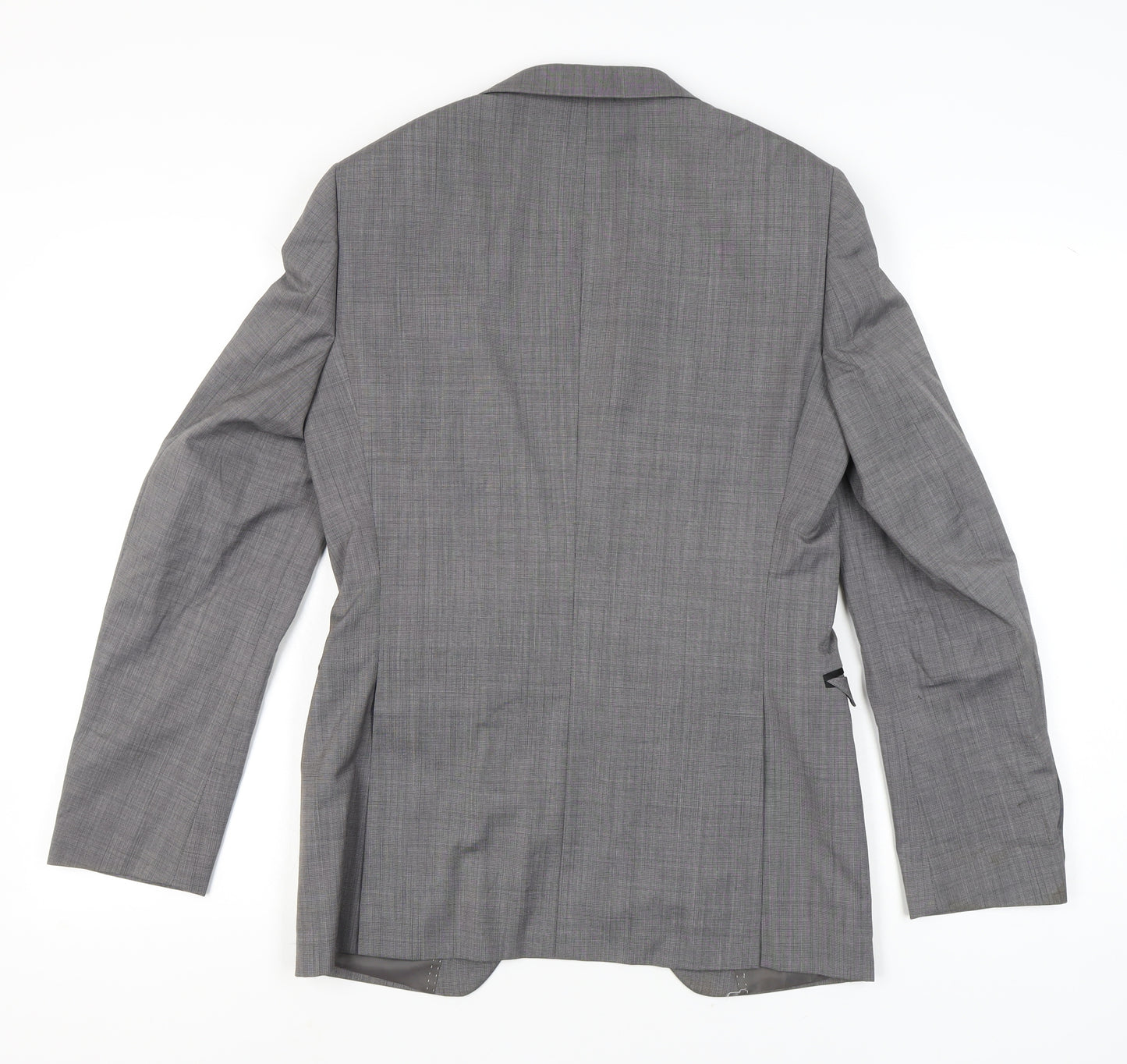 Topman Mens Grey Suit Jacket Blazer 36 Chest Classic Notch Lapel