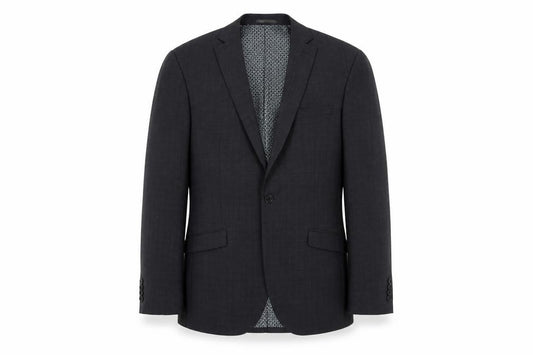 Front view of Next Men’s Grey Wool Blend Blazer Jacket 40 Long Single Breasted