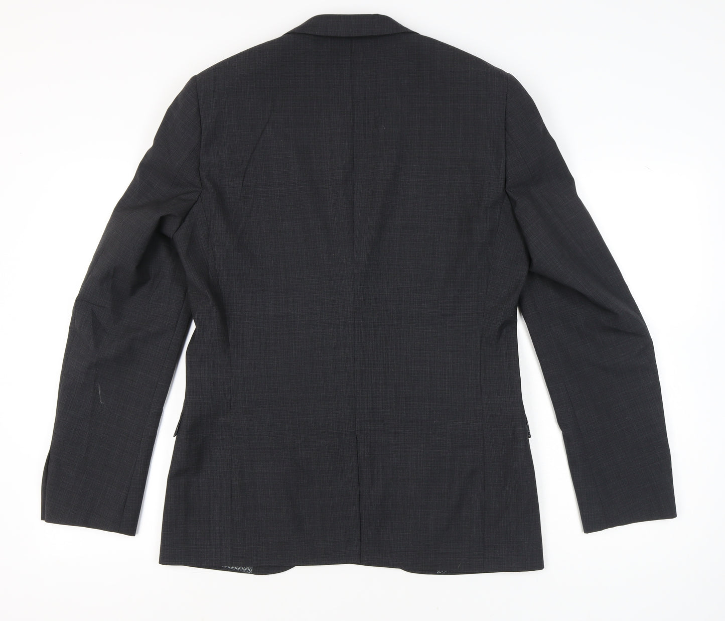 Next Men’s Grey Wool Blend Blazer Jacket 40 Long Single Breasted