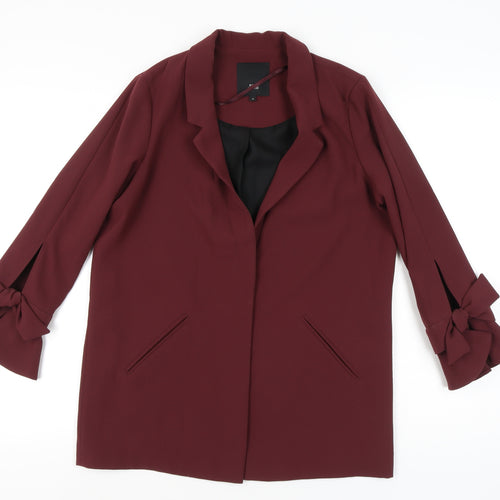 River Island Women Red Size 10 Blazer Mid Length Jacket