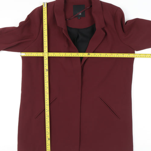 River Island Women Red Size 10 Blazer Mid Length Jacket