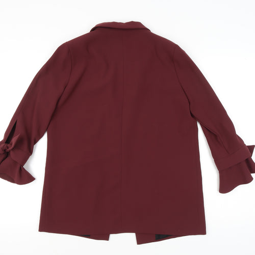 River Island Women Red Size 10 Blazer Mid Length Jacket