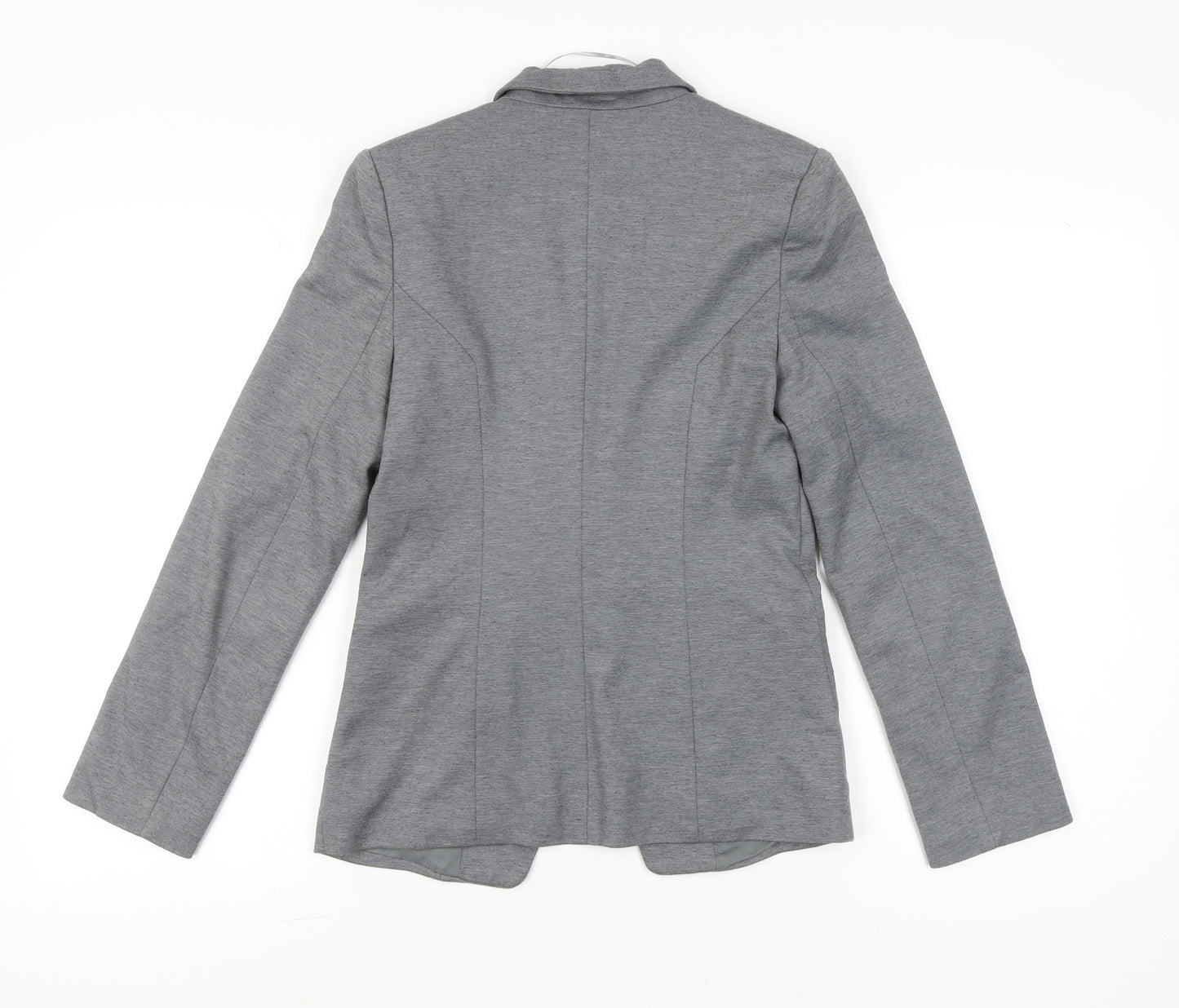 Oasis Women’s Grey Blazer Jacket Size 8 Regular Fit Notch Lapel