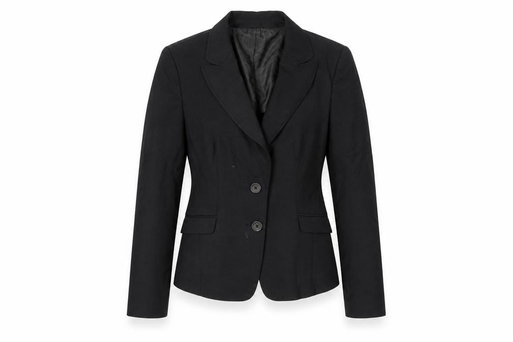 Front view of G2000 women’s black blazer, size UK 8, tailored work jacket
