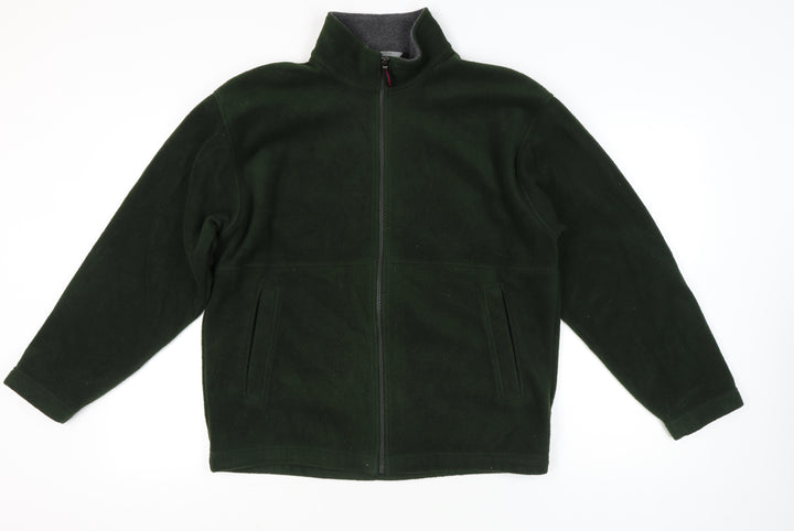 Marks and Spencer Men’s Green Fleece Zip Jacket Medium 38"-40"