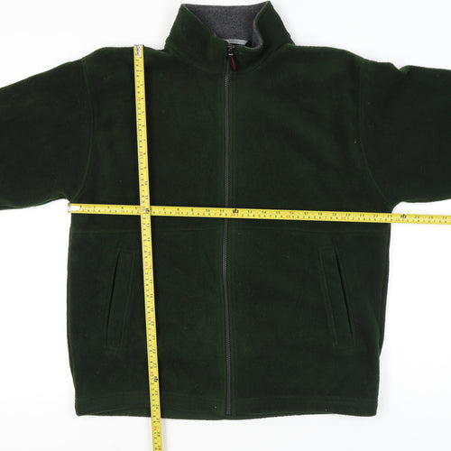 Marks and Spencer Men’s Green Fleece Zip Jacket Medium 38"-40"