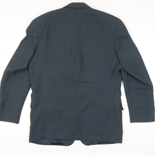 Next Mens Blue Wool Blend 40R Regular Fit Blazer Jacket