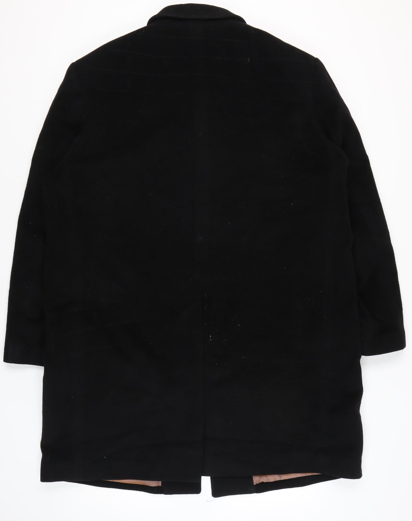 Marks and Spencer Men Black 2XL Wool Cashmere Overcoat