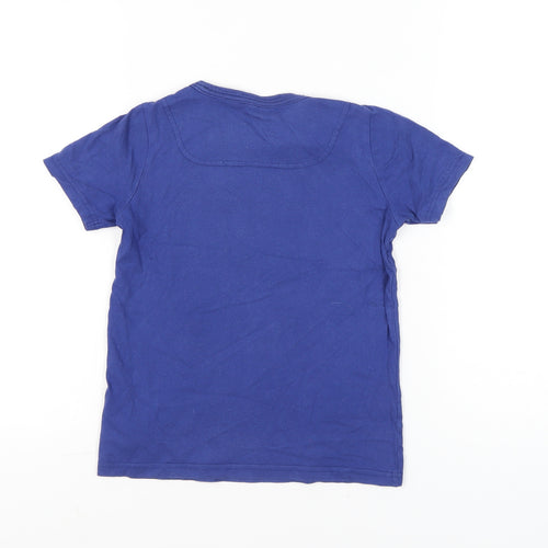 Joules Boys Blue Graphic Tiger Gorilla T-Shirt 7-8 Years Cotton Casual