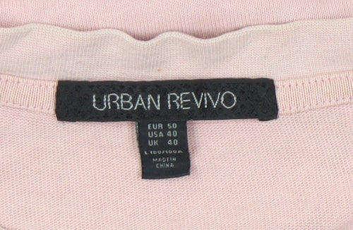 Urban Revivo Women’s Pink Graphic Cotton T-Shirt Size 22