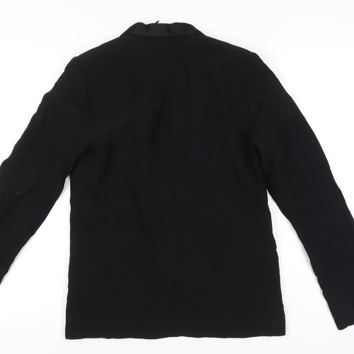 Oasis Women’s Black Blazer Size 8 Shawl Lapel One Button Jacket
