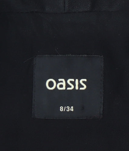 Oasis Women’s Black Blazer Size 8 Shawl Lapel One Button Jacket