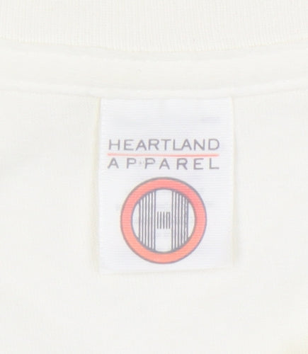 Heartland Apparel Women’s White Floral Graphic T-Shirt One Size