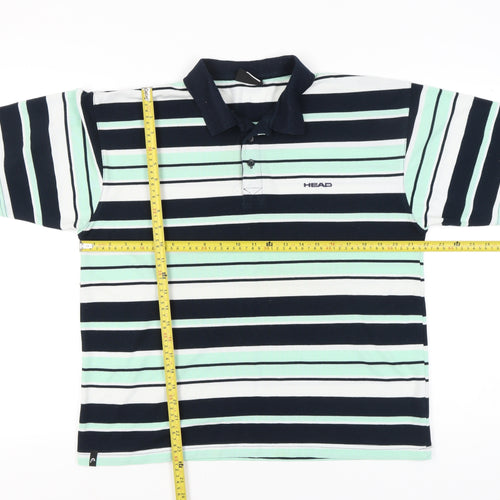 Head Men’s Multicoloured Striped Polo Shirt Size L