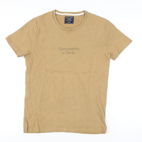 Abercrombie & Fitch Womens Beige XS Short Sleeve Cotton T-Shirt