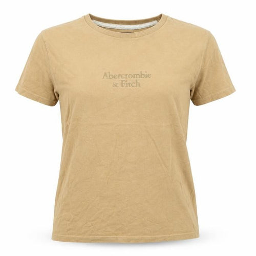 Abercrombie & Fitch Womens Beige XS Short Sleeve Cotton T-Shirt