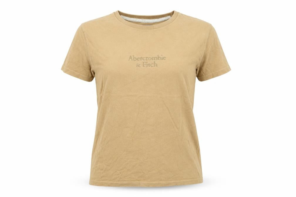 Abercrombie & Fitch Womens Beige XS Short Sleeve Cotton T-Shirt