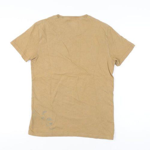 Abercrombie & Fitch Womens Beige XS Short Sleeve Cotton T-Shirt
