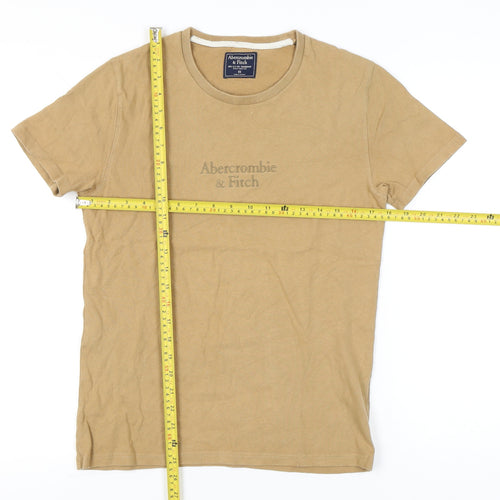 Abercrombie & Fitch Womens Beige XS Short Sleeve Cotton T-Shirt
