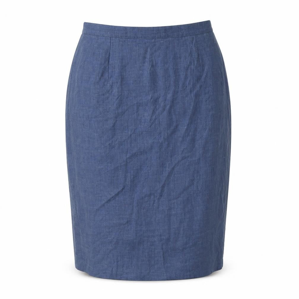 Marks and Spencer Women's Blue Size 10 Pencil Skirt High Waist Lined