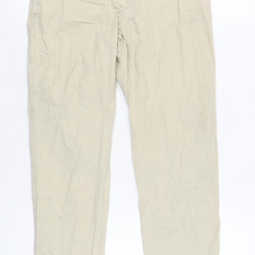 Marks and Spencer Womens Beige Size 6 Chino Trousers Straight Leg