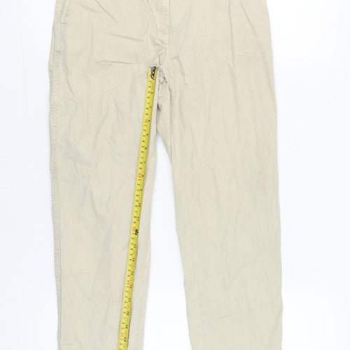 Marks and Spencer Womens Beige Size 6 Chino Trousers Straight Leg
