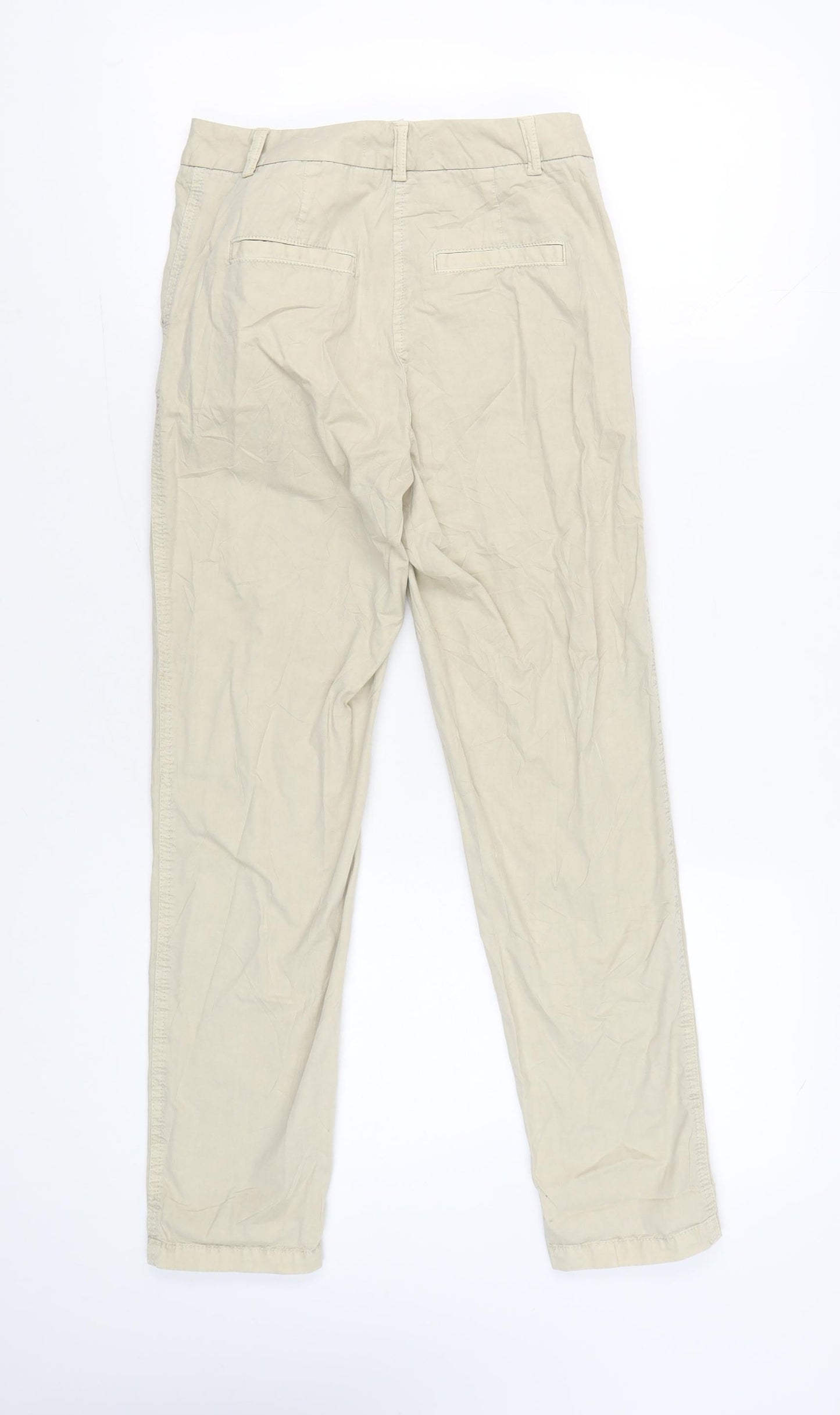 Marks and Spencer Womens Beige Size 6 Chino Trousers Straight Leg
