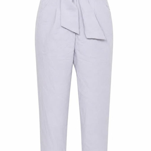 Lost Ink Women’s Grey Size 6 Paperbag Tapered Trousers Belted Workwear
