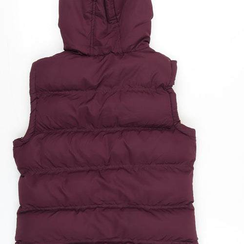 Atmosphere Womens Purple Hooded Puffer Waistcoat Size 10