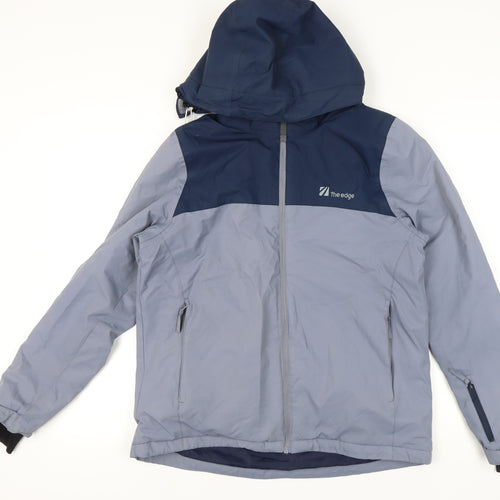 The Edge Womens Blue Size 14 Hooded Insulated Puffer Jacket