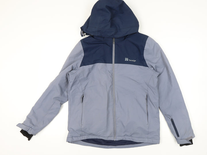 The Edge Womens Blue Size 14 Hooded Insulated Puffer Jacket