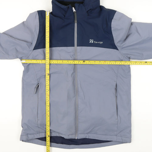 The Edge Womens Blue Size 14 Hooded Insulated Puffer Jacket
