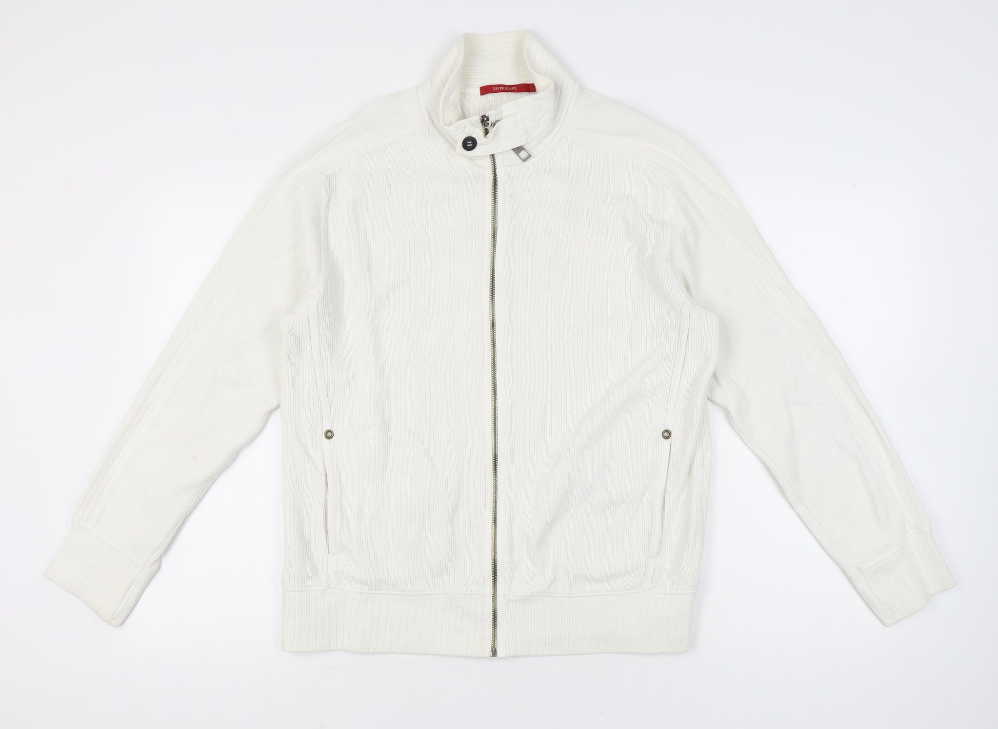 River Island White High Neck Jumper River Island Men's White