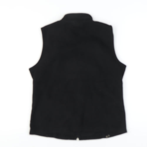 Karen Scott Women’s Black Fleece Waistcoat Bodywarmer Size S