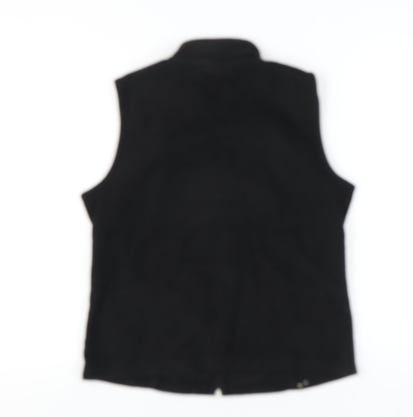 Karen Scott Women’s Black Fleece Waistcoat Bodywarmer Size S