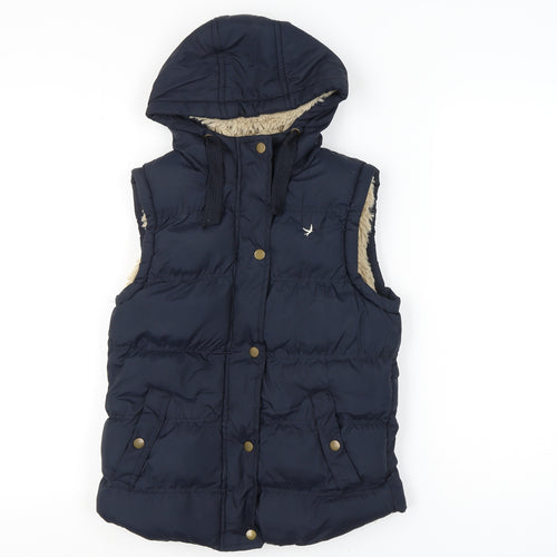 Atmosphere Women’s Blue Size 8 Hooded Puffer Waistcoat